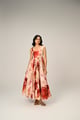 Rose Mist Painterly Maxi Dress Red/Pink color