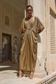 Gold Draped Kaftan Gold color