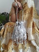 Mirror Potli Bag Silver color