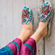 Kamal Espadrilles Flats Off White/Blue color