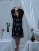 Embroidered Black Dress Black color