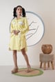 Yellow Printed Shirt Dress Yellow/White color
