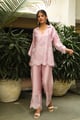 Pink Delight Embroidered Co-Ord Set Pink color