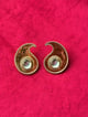 Polki Paisley Earrings Gold color