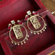 Akasha Statement Dangler Earrings Gold/Off White/Pink color