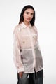 Pink Tissue Organza Embroidered Shirt Pink color