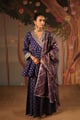 Blue Rose Dupatta Blue color