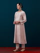 All Over Motifs Yoke Kurta with Pant Old Rose color