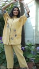 Ochre Emb Big Shirt Ochre color