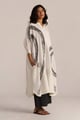 Off-White And Black Abstract Woven Co-Ord Set Off White/Black color