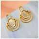 Deco Mirror Danglers Gold color