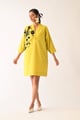Mono Crimson Applique Dress Red color