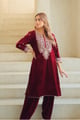 Naima - Short Kurta with Salwar Maroon color
