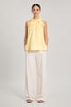 Floral Applique Woven Halter Woven Blouse - KAREN MILLEN - Image 1