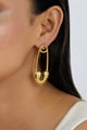 Pin Earrings Gold color