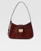 Verdi Shoulder Bag Brown Croc color