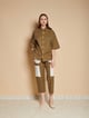 Khaki Cotton Collared Shirt with Statement Buttons - SISTER JANE - Image 1