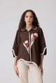 Liam Applique Shirt Espresso Brown color