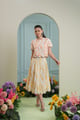 Tulum Skirt- Yellow Roses White/Yellow color