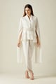Ocean Pearl Co-Ord Set with Embellished Belt Ivory color