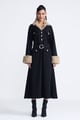Fur Noir Dress Black color