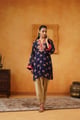 Heena Hand Embroidered Crepe Matching Set Purple color