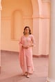 Fiza - Pink A-Line Straight Suit Set Pink color
