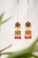 Rasada Jhumkas Red/Green color