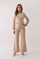Tweed Blazer with Matching Trousers Beige color
