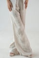 Hand-Embroidered Trousers with Butterfly Motifs Grey color