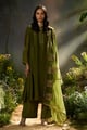 Mehandi Green Silk Festive Kurta Set Mehandi Green color