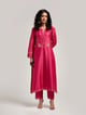 Embroidered Yoke Kurta and Pant Fuchsia color