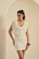 Aliyah Mini Dress White color