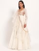 Ivory Whisper Chanderi Anarkali Set Ivory color