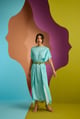 Dobby Dress in Nebula Blue color
