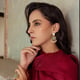 Green Glushan Earring Green color