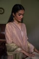 Richa Kaftan in Mauve Tissue with Mauve Tissue Pant Mauve Pink color
