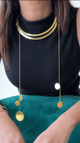 Statement Necklace Gold color