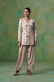 Mahira Tweed Matching Coat Set White color