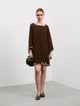 Mocha Shift Dress Brown color