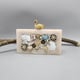 The Swan Mosaic Clutch White/Gold color