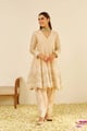 Meeram - Short Anarkali with Salwar Beige color