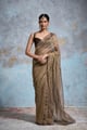 Krisha Tissue Black Sarees Black color
