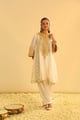 Arisana - Short Kalidaar Choga with Salwar Daisy Ivory color