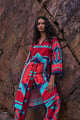 Tribal Printed Pant Multi Red/Blue color