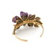 Fiore Floral Cuff - Amethyst and Smoky Purple color