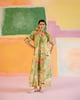Jade Relaxed Kaftan Dress Le Jardin Print Green/Pink color