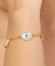 Evil Eye Heart Bracelet White/Blue color