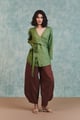 Linen Billow Pants - Saphed - Image 1