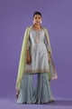 Neelam Tara Garara Set Pastel Blue color